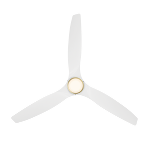 Altis 62" Ceiling Fan, Soft Brass / Matte White Blades