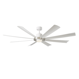 Lunex 72" Ceiling Fan, Brushed Nickel / Matte White