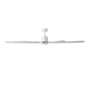 Lunex 72" Ceiling Fan, Brushed Nickel / Matte White