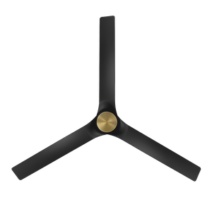 Silen 52" Ceiling Fan, Soft Brass / Matte Black
