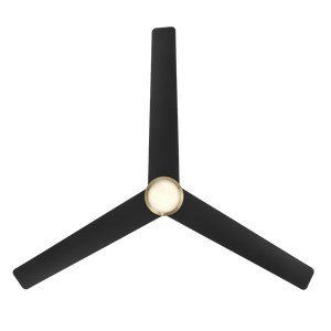 Aqira 54" Ceiling Fan, Soft Brass / Matte Black