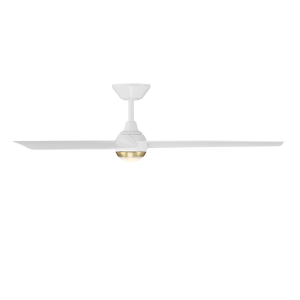 Aqira 54" Ceiling Fan, Soft Brass / Matte White