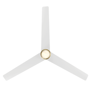 Aqira 54" Ceiling Fan, Soft Brass / Matte White