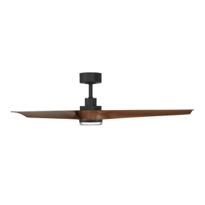 Brilliance 52" One Light Ceiling Fan, Matte Black/Distressed Koa