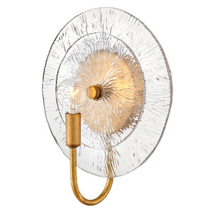 Rene 10" One Light Medium Sconce, Distressed Brass