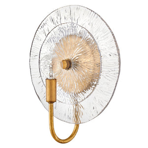 Rene 10" One Light Medium Sconce, Distressed Brass