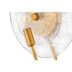 Rene 10" One Light Medium Sconce, Distressed Brass