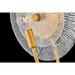 Rene 10" One Light Medium Sconce, Distressed Brass