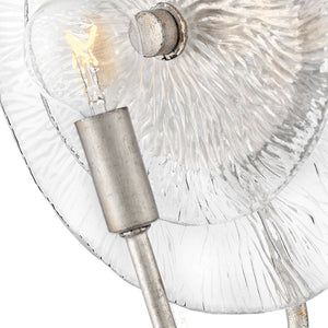Rene 10" One Light Medium Sconce, Glacial