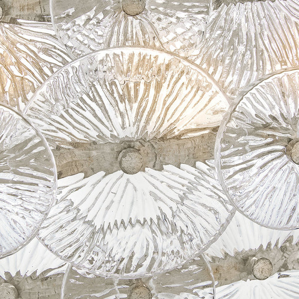 Rene 45" Eight Lights Large Drum Chandelier, Glacial