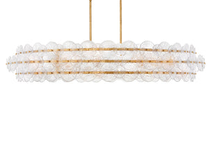 Rene 60" Ten Lights Extra Large Drum Chandelier, Distressed Brass