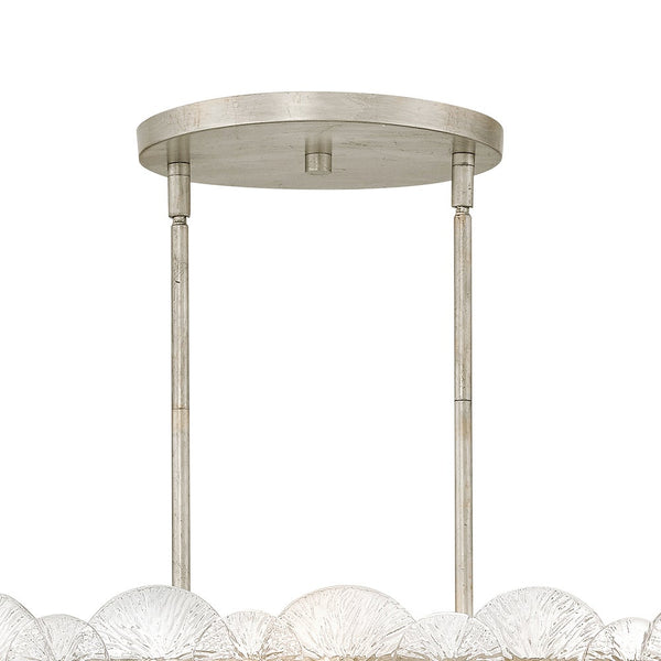 Rene 60" Ten Lights Extra Large Drum Chandelier, Glacial