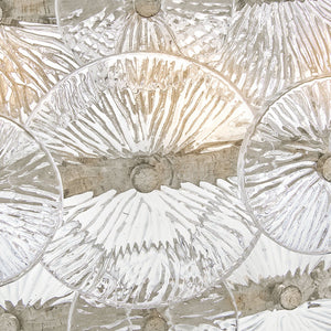 Rene 60" Ten Lights Extra Large Drum Chandelier, Glacial