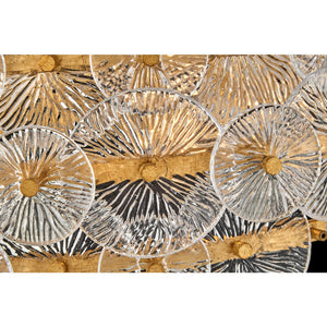 Rene 30" Six Lights Medium Drum Chandelier, Distressed Brass