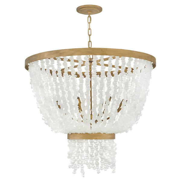 Dune 32" Eight Lights Medium Single Tier Chandelier, Burnished Gold