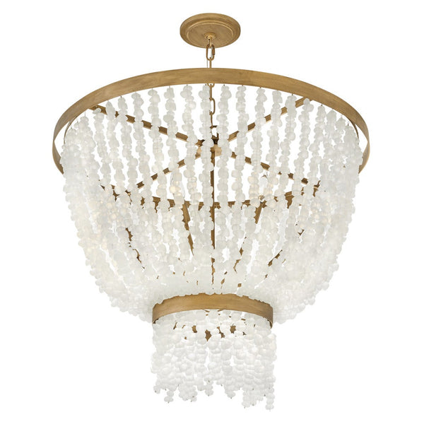 Dune 32" Eight Lights Medium Single Tier Chandelier, Burnished Gold