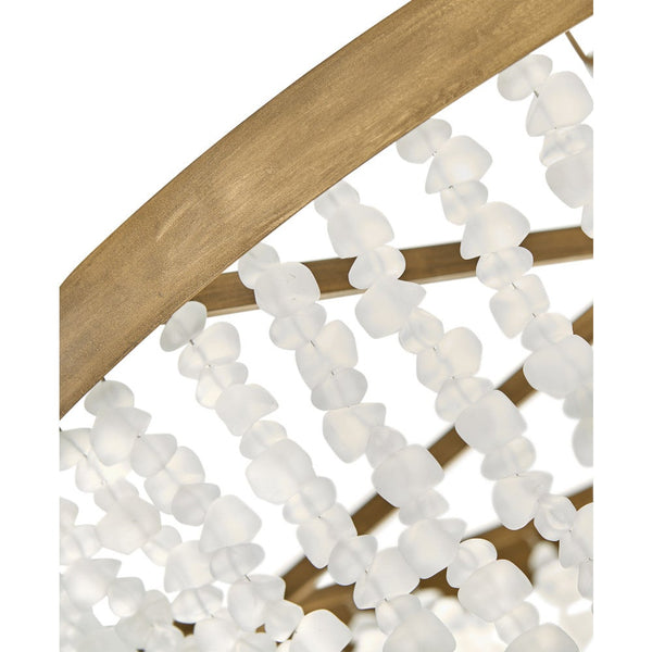 Dune 32" Eight Lights Medium Single Tier Chandelier, Burnished Gold