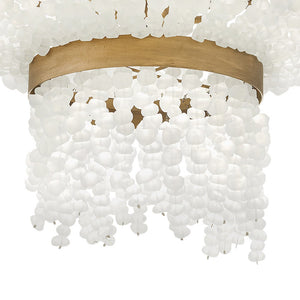 Dune 32" Eight Lights Medium Single Tier Chandelier, Burnished Gold