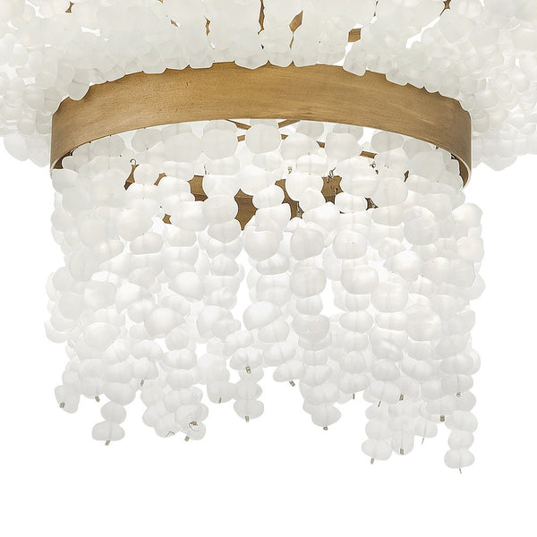 Dune 32" Eight Lights Medium Single Tier Chandelier, Burnished Gold