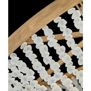 Dune 32" Eight Lights Medium Single Tier Chandelier, Burnished Gold