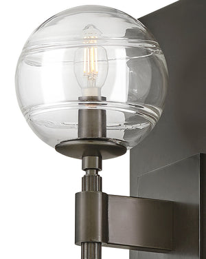 Oberon 7" Two Lights Medium Sconce, Black Oxide