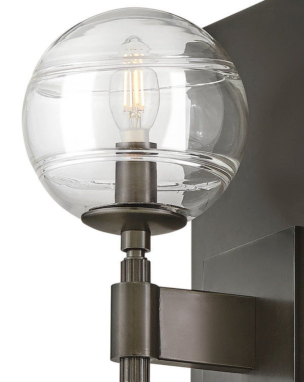 Oberon 7" Two Lights Medium Sconce, Black Oxide