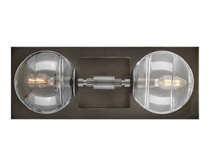 Oberon 7" Two Lights Medium Sconce, Black Oxide
