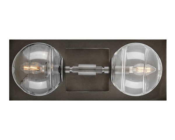 Oberon 7" Two Lights Medium Sconce, Black Oxide