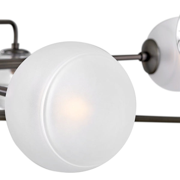 Oberon 48" Eight Lights Large Adjustable Single Tier Chandelier, Black Oxide