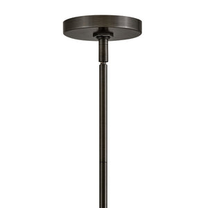 Oberon 48" Eight Lights Large Adjustable Single Tier Chandelier, Black Oxide