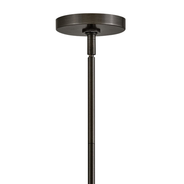 Oberon 48" Eight Lights Large Adjustable Single Tier Chandelier, Black Oxide