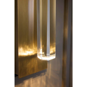 Cecily 5" Two Lights Large LED Sconce, Heritage Brass