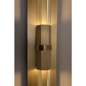 Cecily 5" Two Lights Large LED Sconce, Heritage Brass