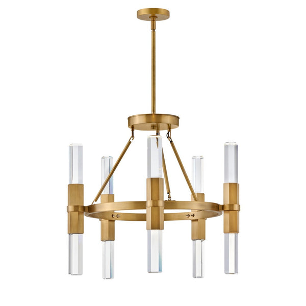 Cecily 26" Medium Single Tier Chandelier, Heritage Brass