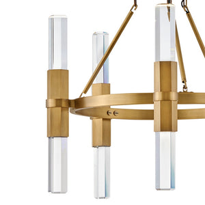 Cecily 26" Medium Single Tier Chandelier, Heritage Brass