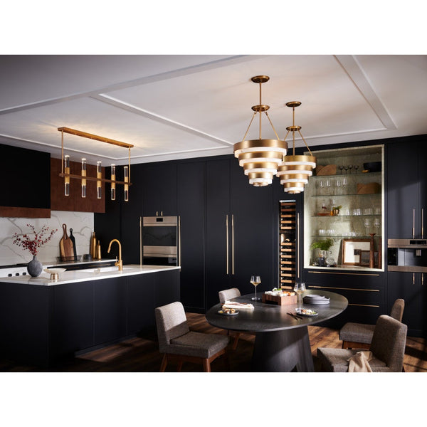 Cecily 54" Ten Lights Large LED Linear, Heritage Brass