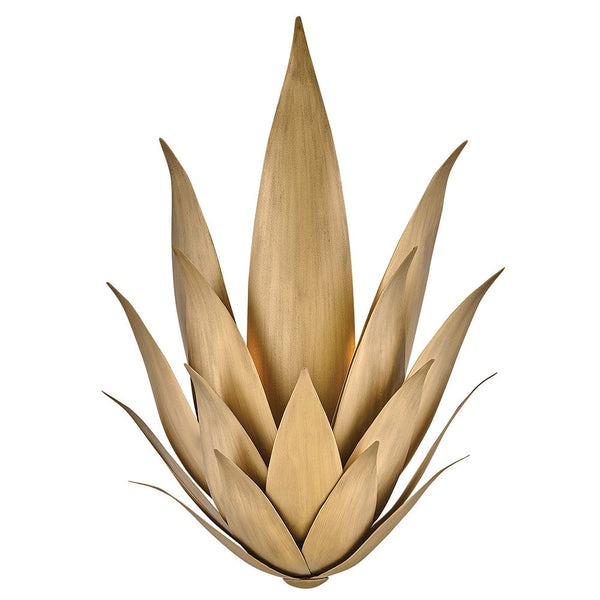 Agave 12" Two Lights Large Sconce, Burnished Gold