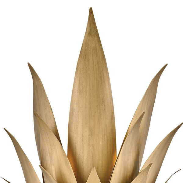 Agave 12" Two Lights Large Sconce, Burnished Gold