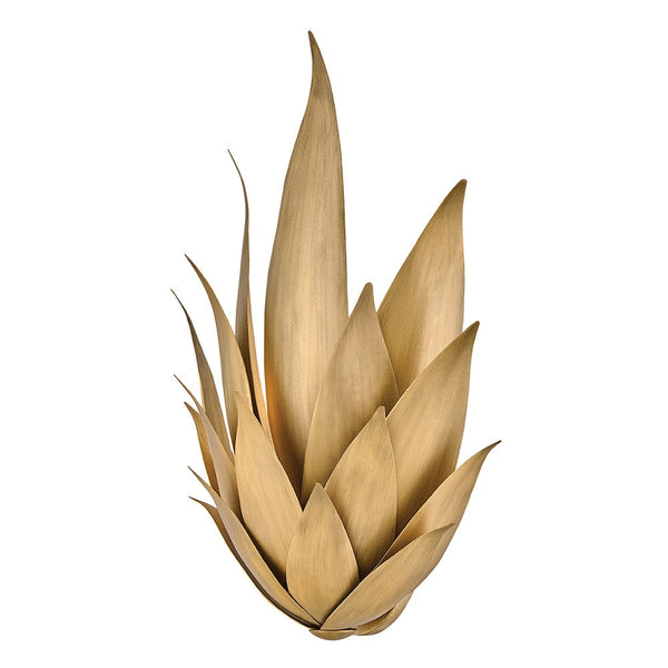 Agave 12" Two Lights Large Sconce, Burnished Gold