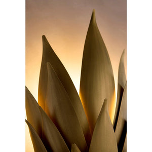 Agave 12" Two Lights Large Sconce, Burnished Gold