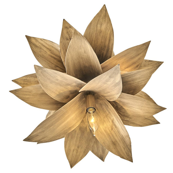 Agave 16" Four Lights Large Convertible Pendant, Burnished Gold