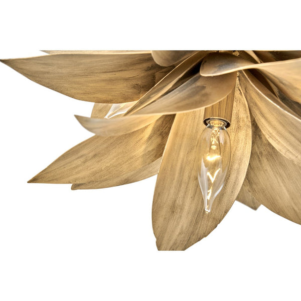 Agave 16" Four Lights Large Convertible Pendant, Burnished Gold