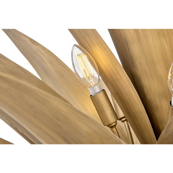 Agave 45" Twelve Lights Large Multi Tier, Burnished Gold