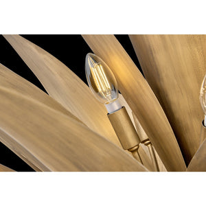 Agave 45" Twelve Lights Large Multi Tier, Burnished Gold