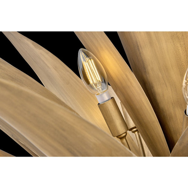 Agave 45" Twelve Lights Large Multi Tier, Burnished Gold