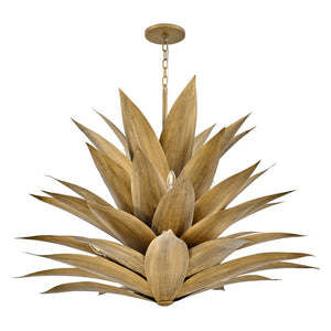 Agave 45" Twelve Lights Large Multi Tier, Burnished Gold