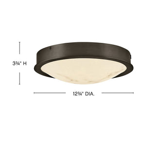 Cava 13" Small Flush Mount, Black Oxide