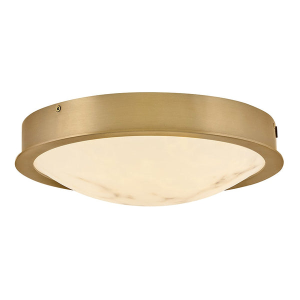 Cava 13" Small Flush Mount, Lacquered Brass