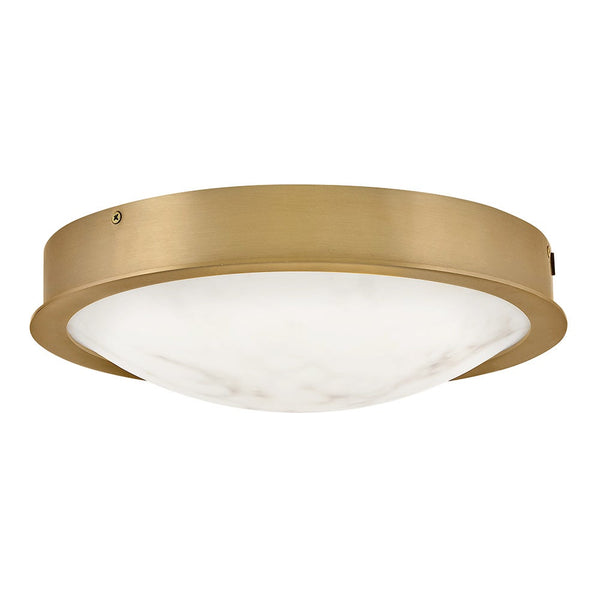 Cava 13" Small Flush Mount, Lacquered Brass