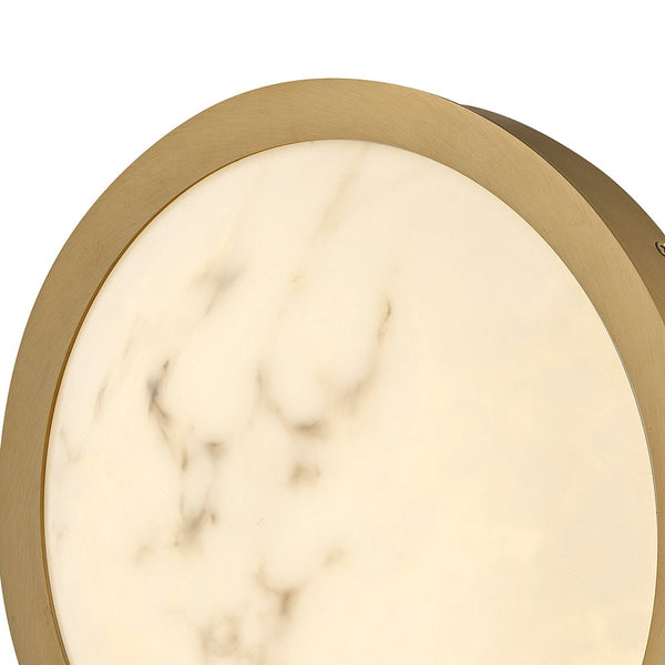 Cava 13" Small Flush Mount, Lacquered Brass